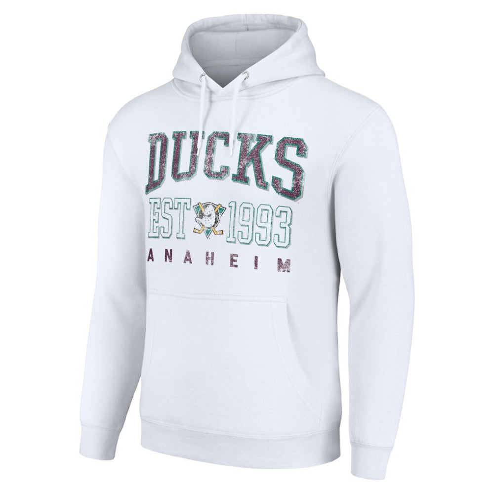 Anaheim Ducks Starter Retro Graphic Pullover Hoodie - White Hoodies