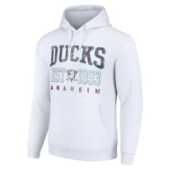 Anaheim Ducks Starter Retro Graphic Pullover Hoodie - White Hoodies