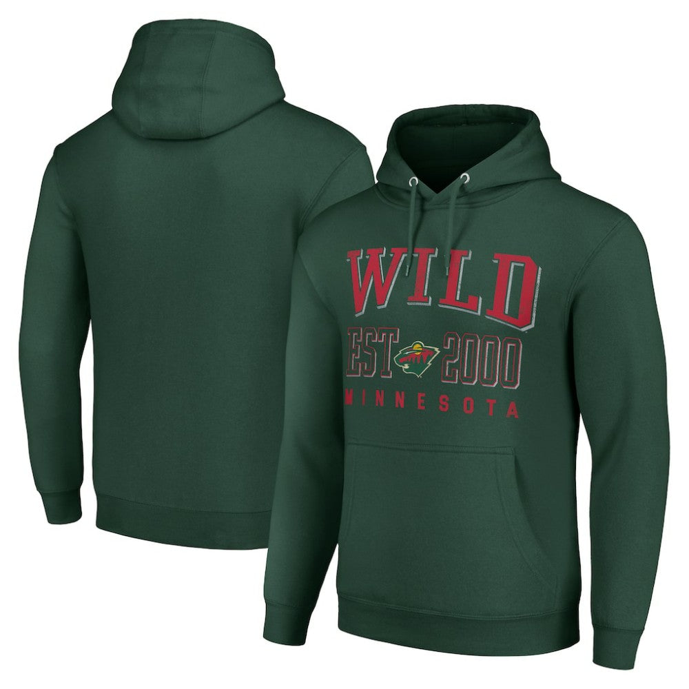 Minnesota Wild Starter Graphic Pullover Hoodie - Green Hoodies