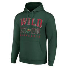 Minnesota Wild Starter Graphic Pullover Hoodie - Green Hoodies