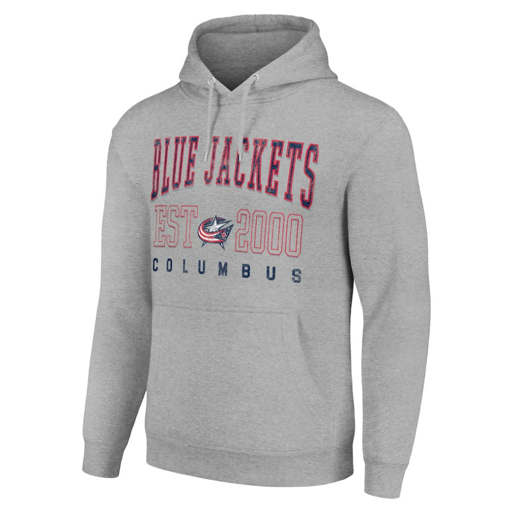 Columbus Blue Jackets Starter Graphic Pullover Hoodie - Heather Gray Hoodies