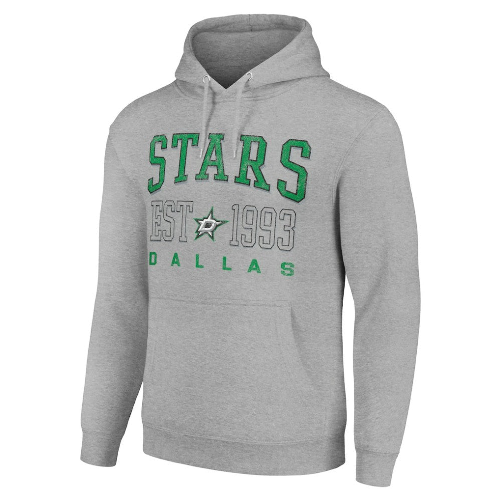 Dallas Stars Starter Graphic Pullover Hoodie - Heather Gray Hoodies