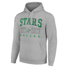 Dallas Stars Starter Graphic Pullover Hoodie - Heather Gray Hoodies