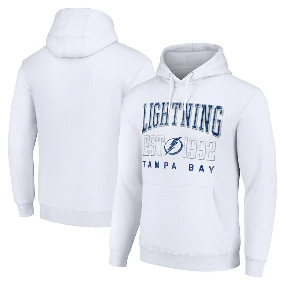 Tampa Bay Lightning Starter Graphic Pullover Hoodie - White Hoodies