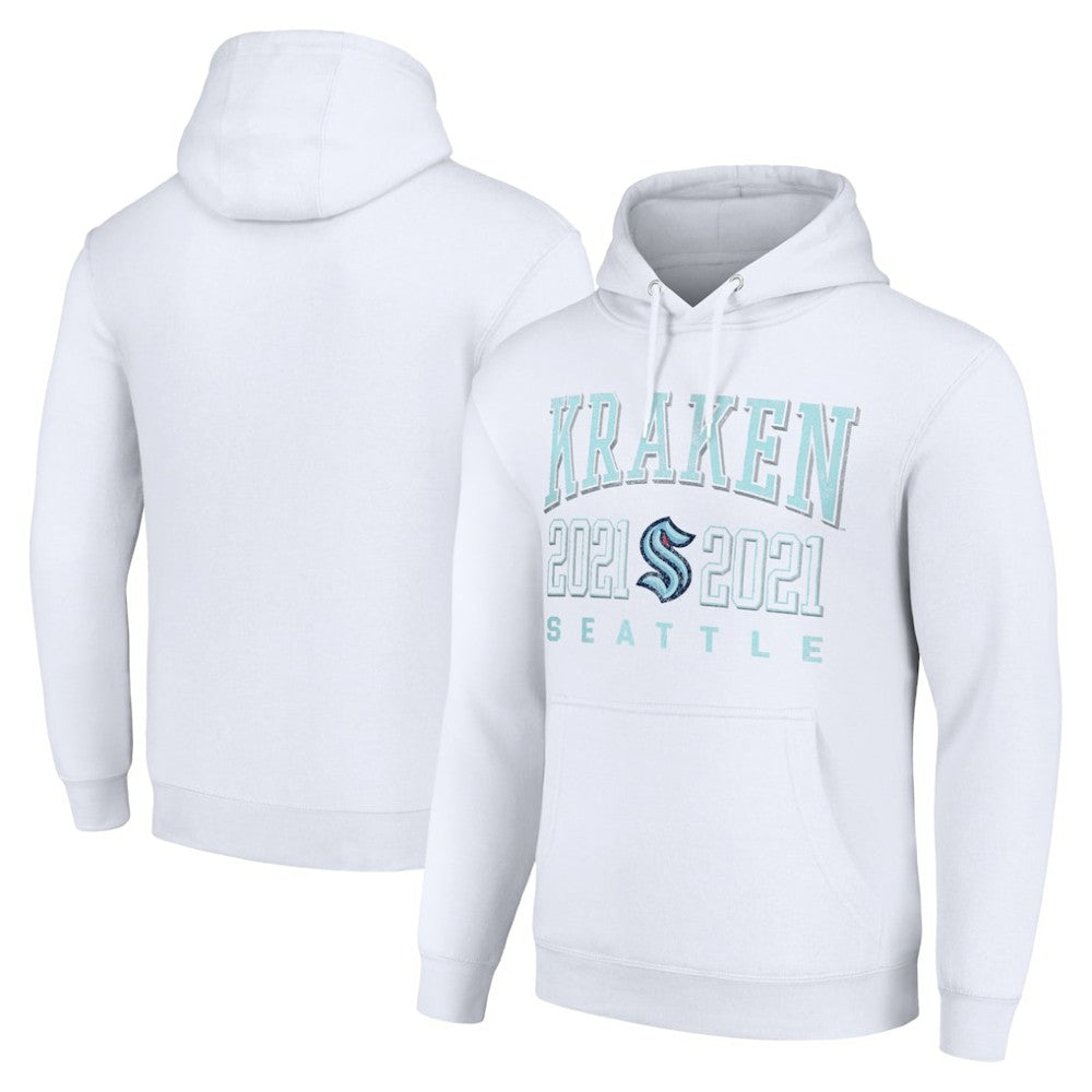 Seattle Kraken Starter Graphic Pullover Hoodie - White Hoodies