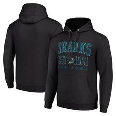 San Jose Sharks Starter Graphic Pullover Hoodie - Black Hoodies