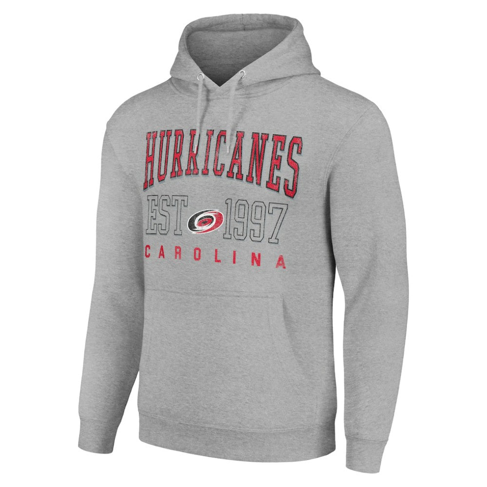 Carolina Hurricanes Starter Graphic Pullover Hoodie - Heather Gray Hoodies