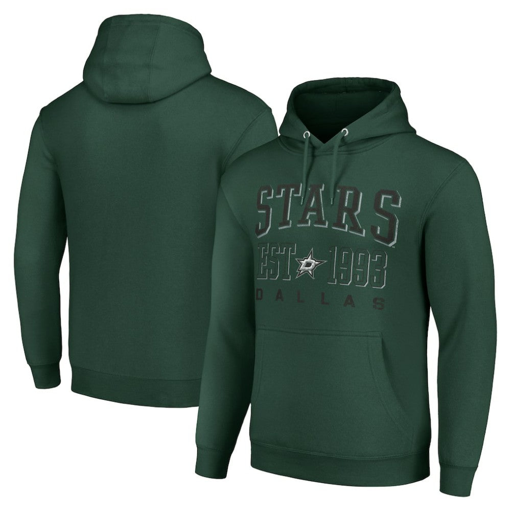 Dallas Stars Starter Graphic Pullover Hoodie - Green Hoodies