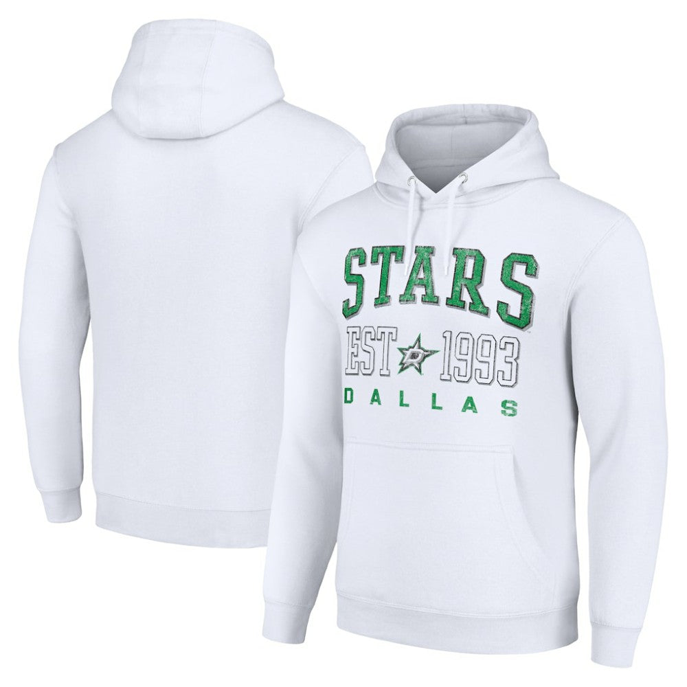 Dallas Stars Starter Graphic Pullover Hoodie - White Hoodies