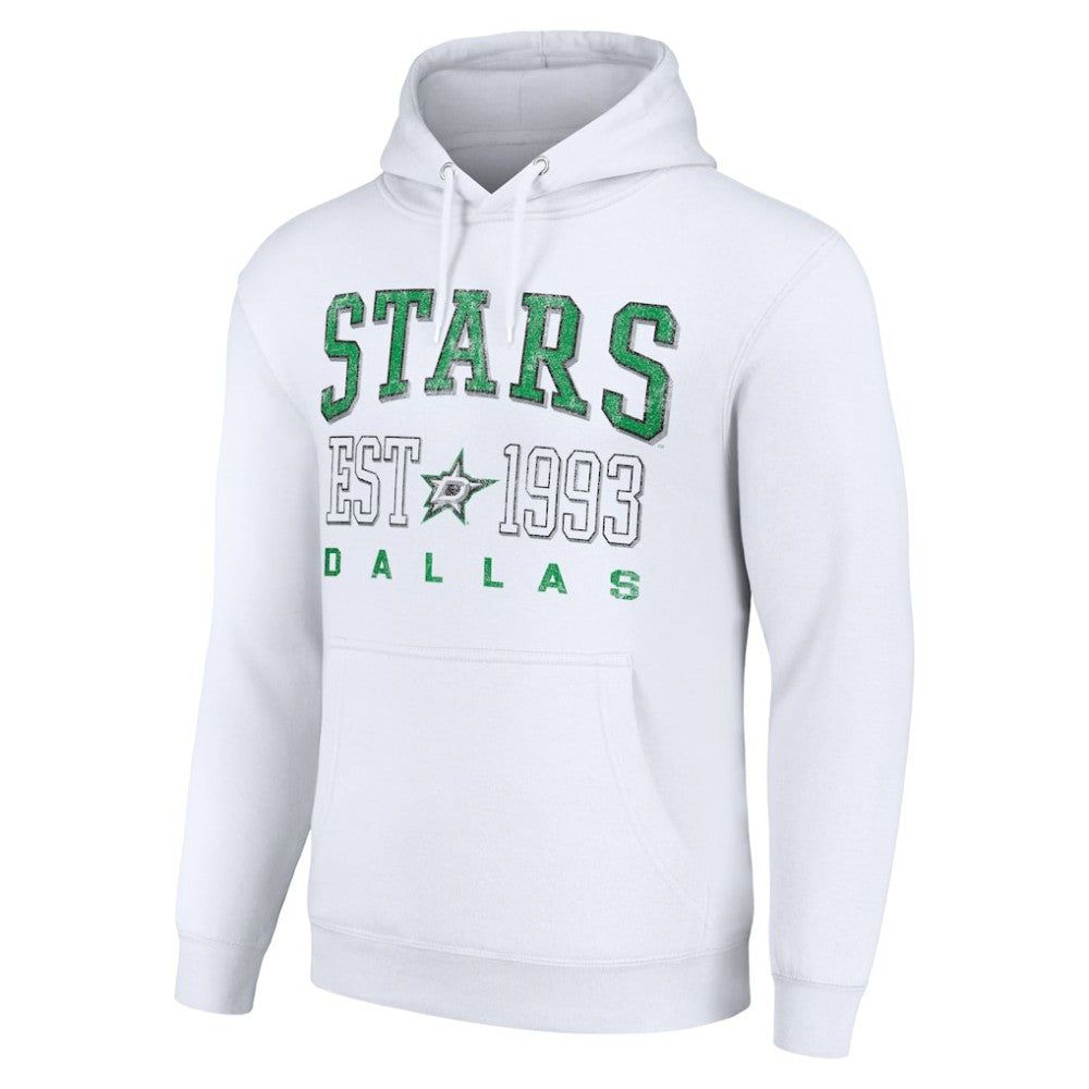 Dallas Stars Starter Graphic Pullover Hoodie - White Hoodies