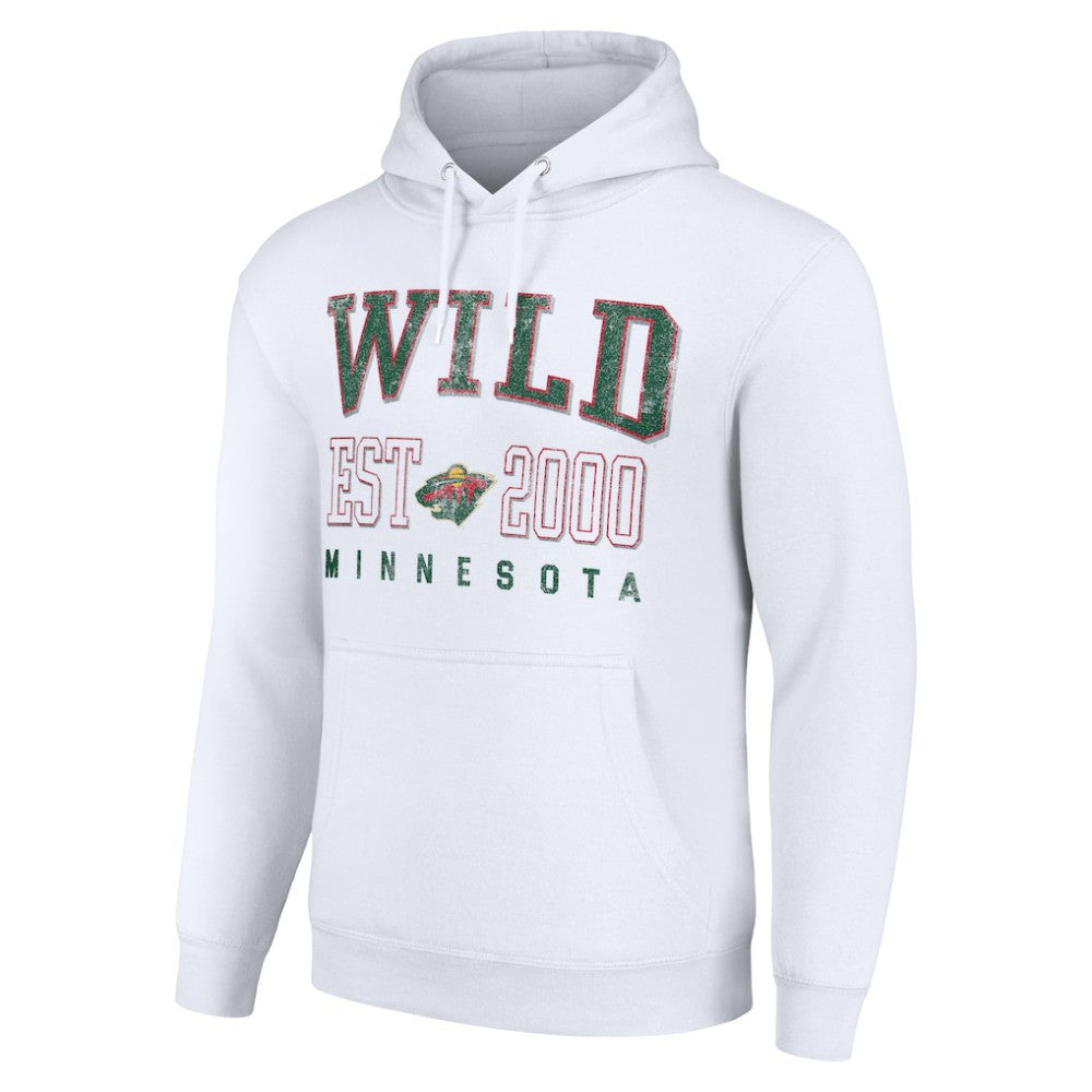 Minnesota Wild Starter Graphic Pullover Hoodie - White Hoodies