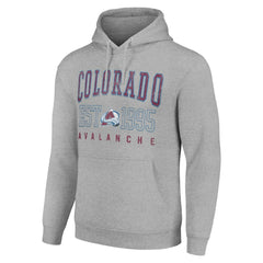 Colorado Avalanche Starter Graphic Pullover Hoodie - Heather Gray Hoodies