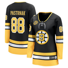 David Pastrnak Boston Bruins Fanatics Women's 100th Anniversary Breakaway Jersey - Black Jerseys