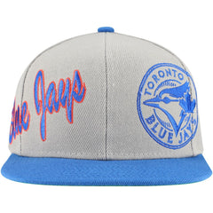 Toronto Blue Jays Knock Out Panel Snapback Hat Gray