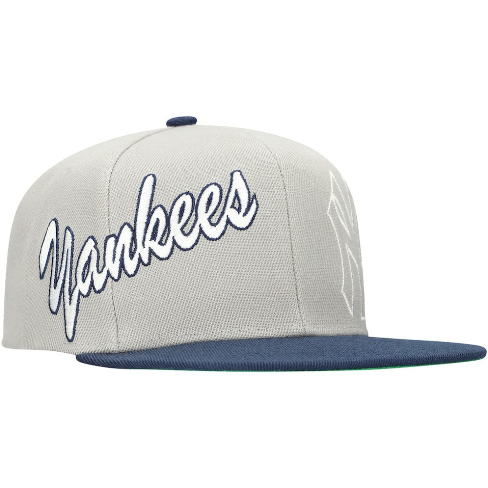 New York Yankees Knock Out Panel Snapback Hat Gray