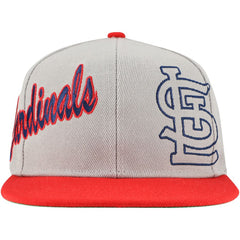 St. Louis Cardinals Knock Out Panel Snapback Hat Gray