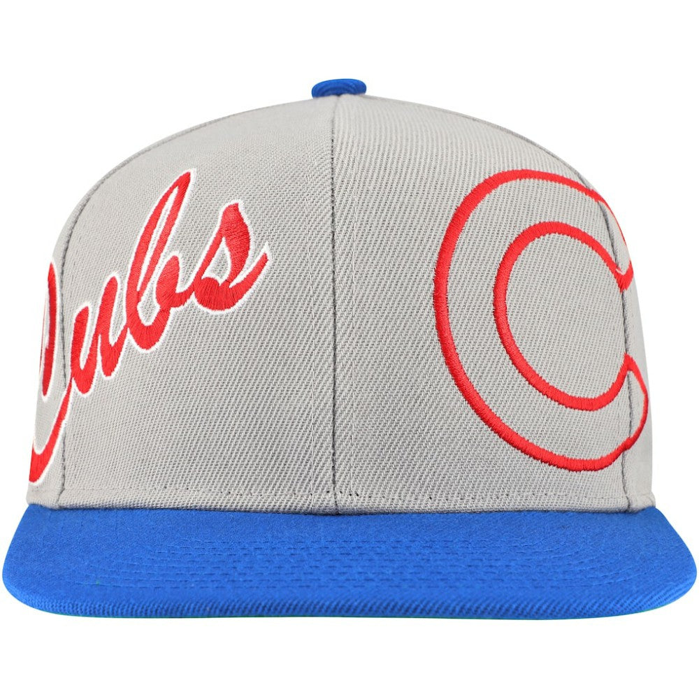 Chicago Cubs Knock Out Panel Snapback Hat Gray