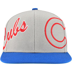 Chicago Cubs Knock Out Panel Snapback Hat Gray