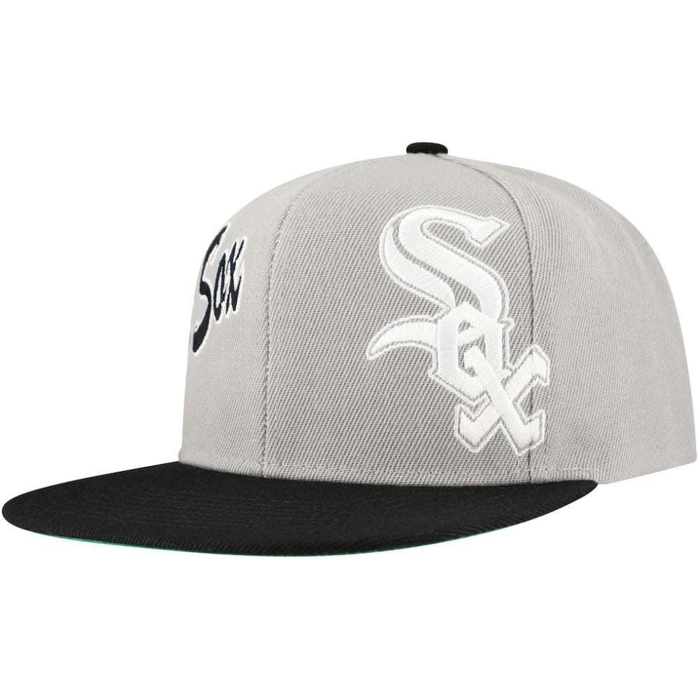Chicago White Sox Knock Out Panel Snapback Hat Gray