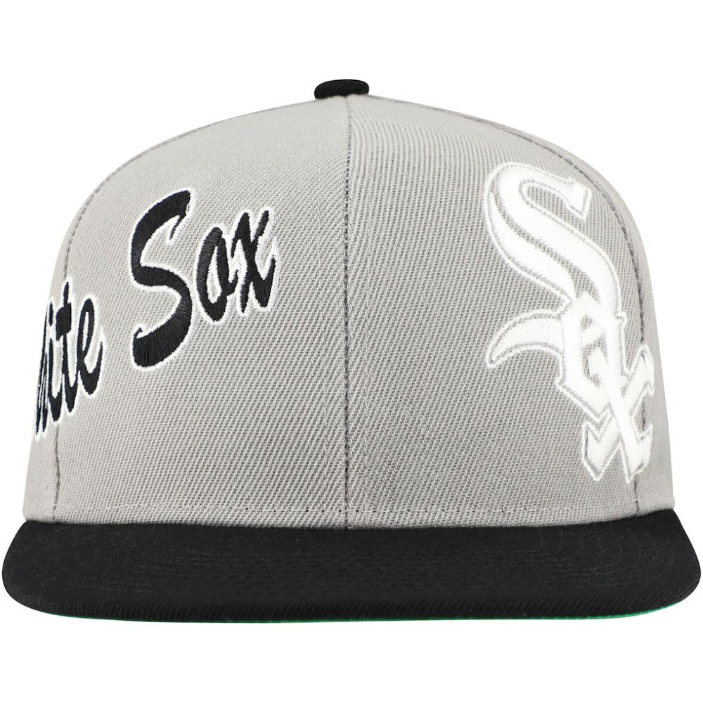 Chicago White Sox Knock Out Panel Snapback Hat Gray