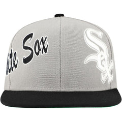 Chicago White Sox Knock Out Panel Snapback Hat Gray