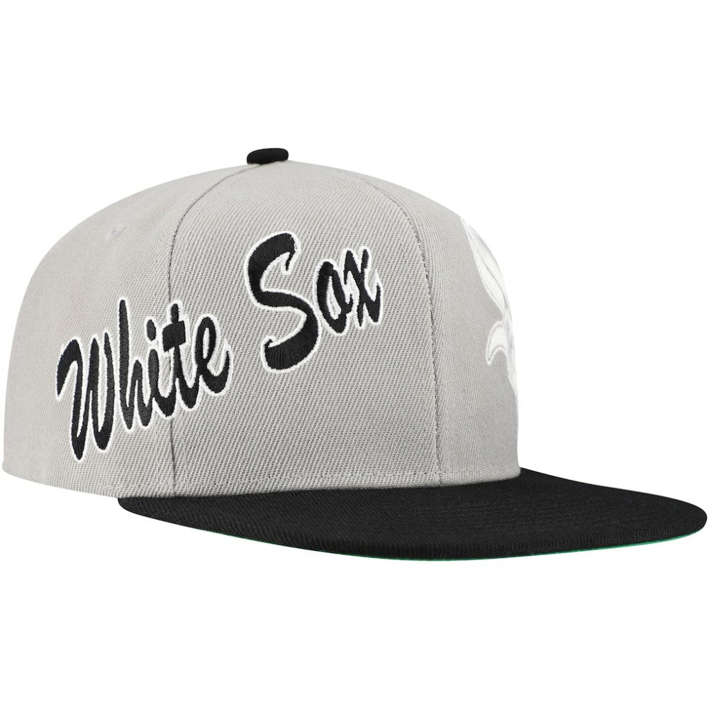 Chicago White Sox Knock Out Panel Snapback Hat Gray