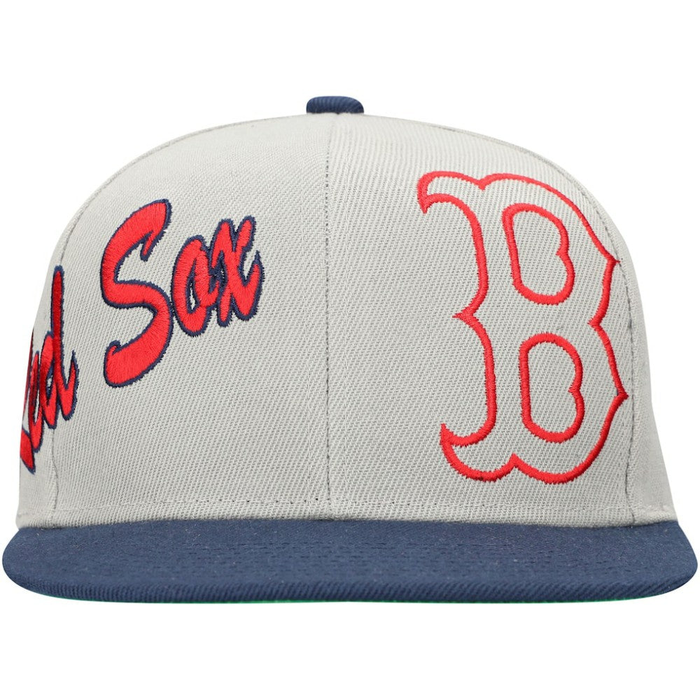 Boston Red Sox Knock Out Panel Snapback Hat Gray