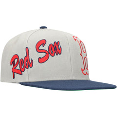 Boston Red Sox Knock Out Panel Snapback Hat Gray