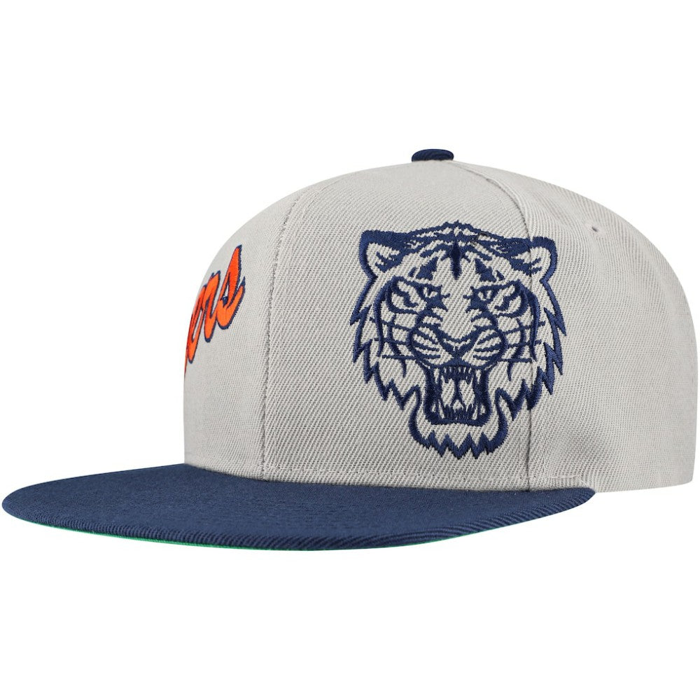 Detroit Tigers Knock Out Panel Snapback Hat Gray