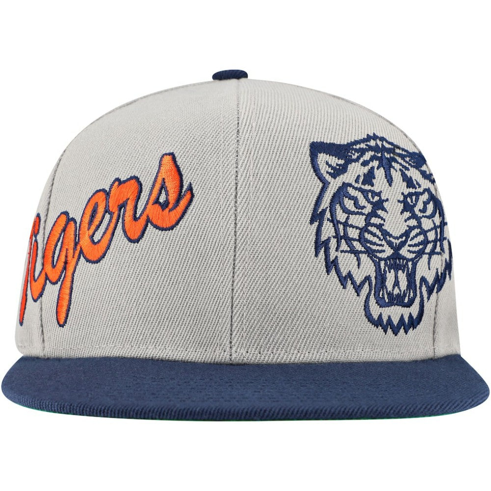 Detroit Tigers Knock Out Panel Snapback Hat Gray