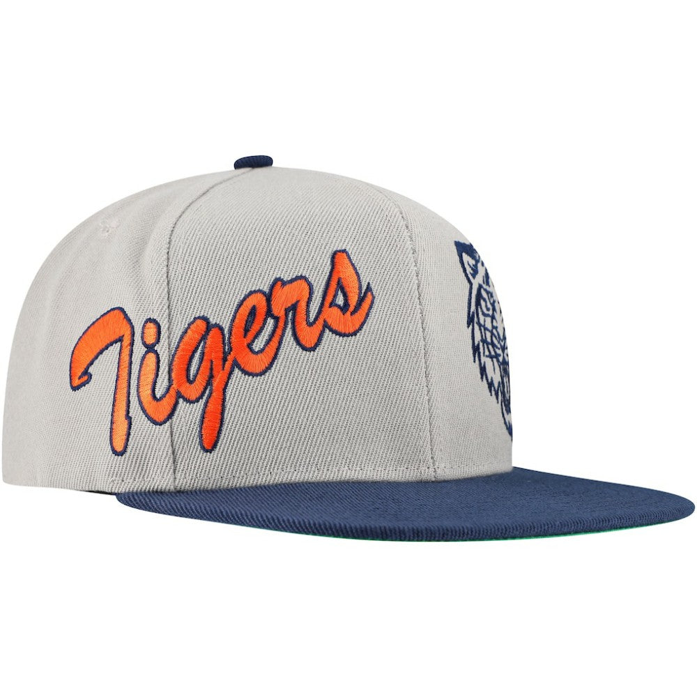 Detroit Tigers Knock Out Panel Snapback Hat Gray