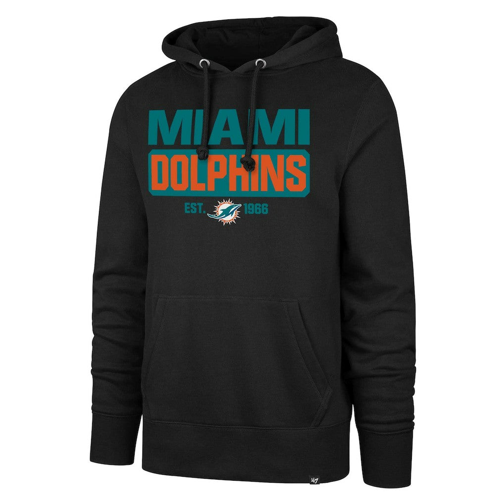 Miami Dolphins '47 Box Out Headline Pullover Hoodie - Black on sale