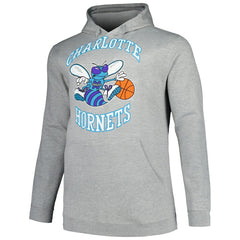 Charlotte Hornets Hardwood Classics Big & Tall Pullover Hoodie - Heather Gray discount