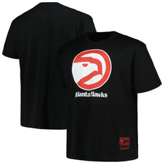 Atlanta Hawks Big & Tall Hardwood Classics Vintage Logo T-Shirt - Black cheap