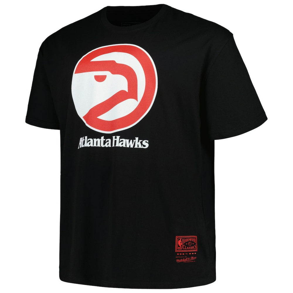 Atlanta Hawks Big & Tall Hardwood Classics Vintage Logo T-Shirt - Black cheap