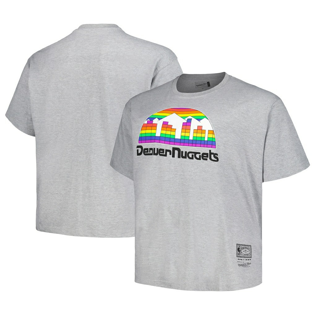 Denver Nuggets Big & Tall Hardwood Classics Vintage Logo T-Shirt sale - Heather Gray online
