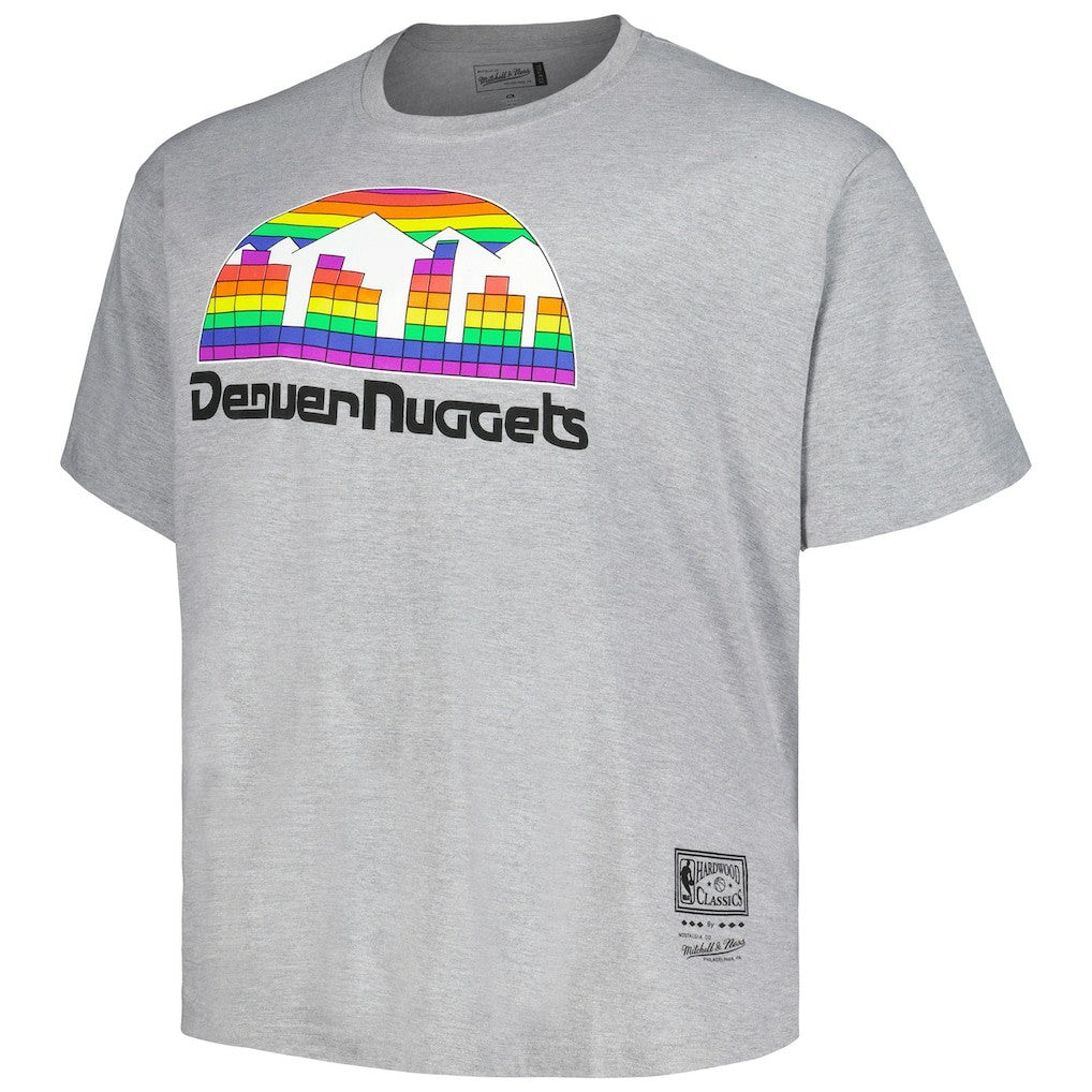Denver Nuggets Big & Tall Hardwood Classics Vintage Logo T-Shirt sale - Heather Gray online