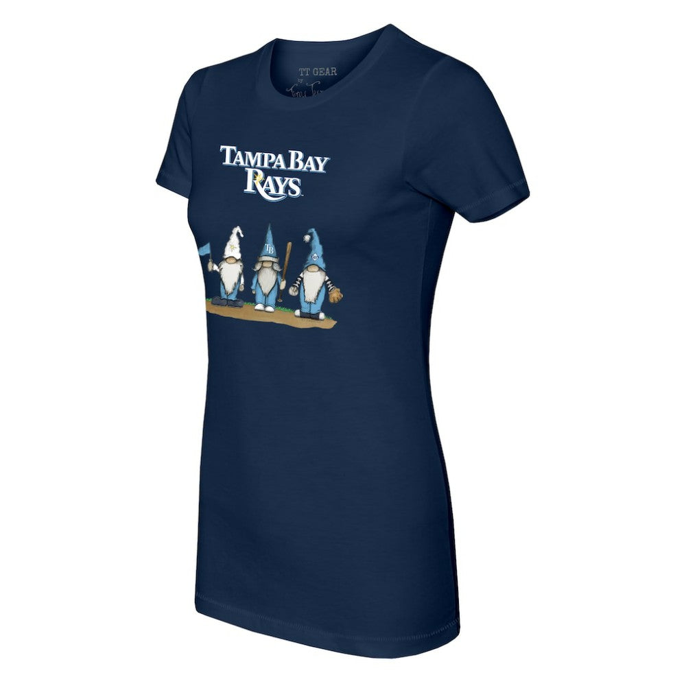 Tampa Bay Rays Tiny Turnip Women's Gnomes T-Shirt Navy