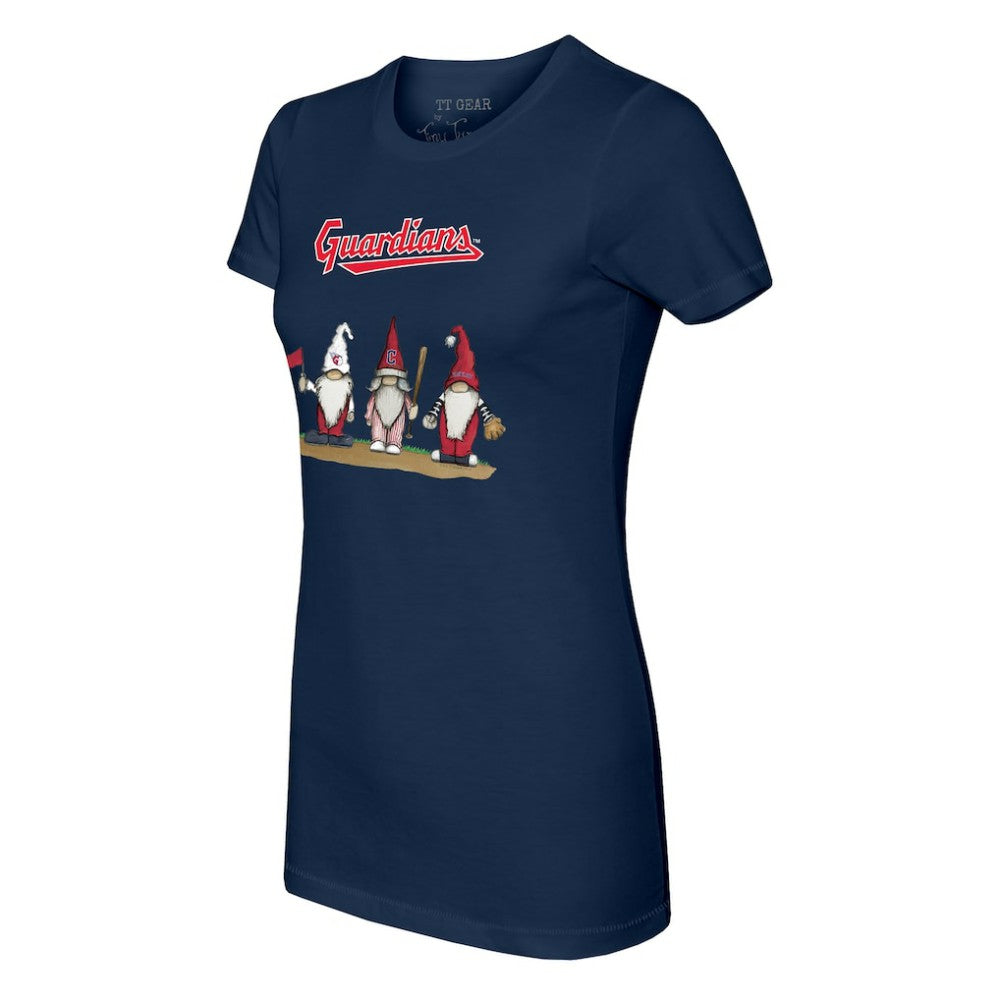 Cleveland Guardians Tiny Turnip Women's Gnomes T-Shirt Navy