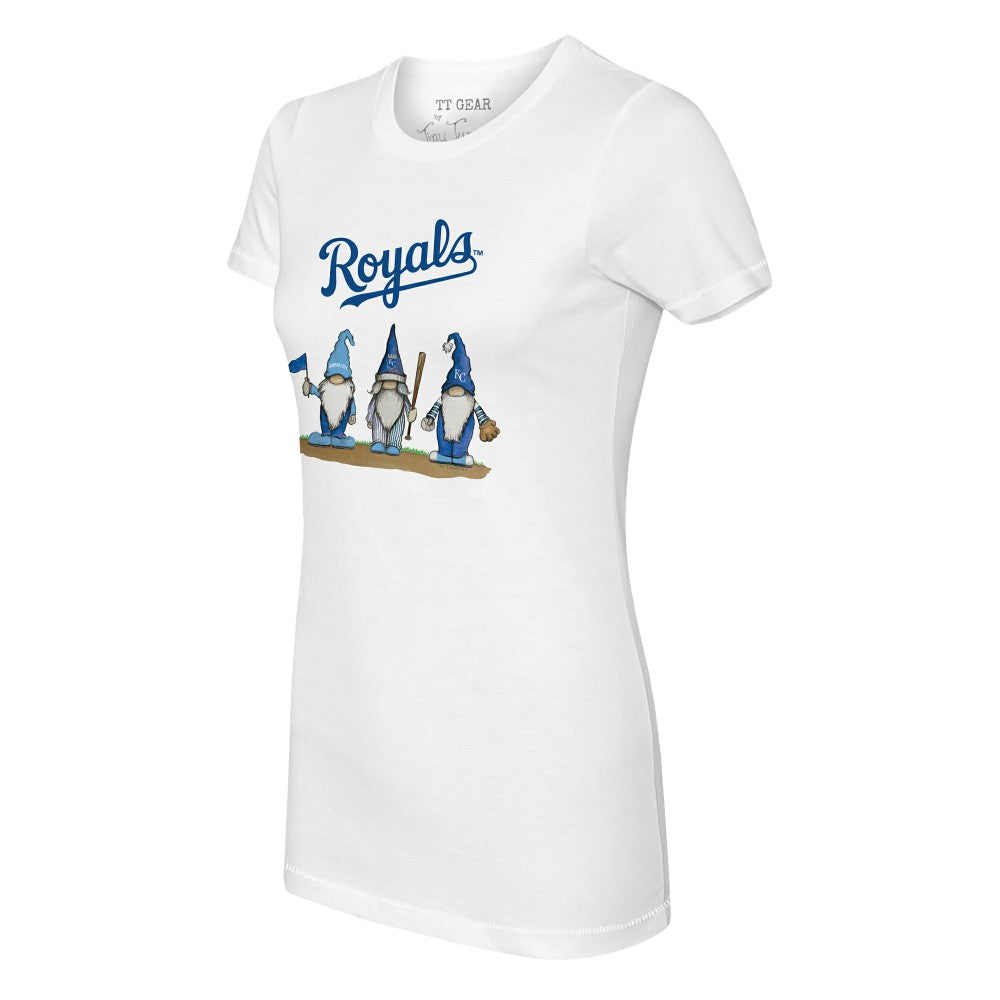 Kansas City Royals Tiny Turnip Women's Gnomes T-Shirt White