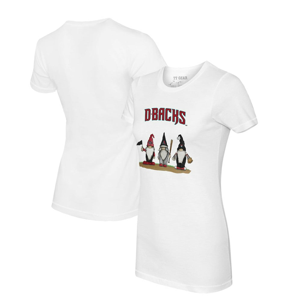 Arizona Diamondbacks Tiny Turnip Women's Gnomes T-Shirt White