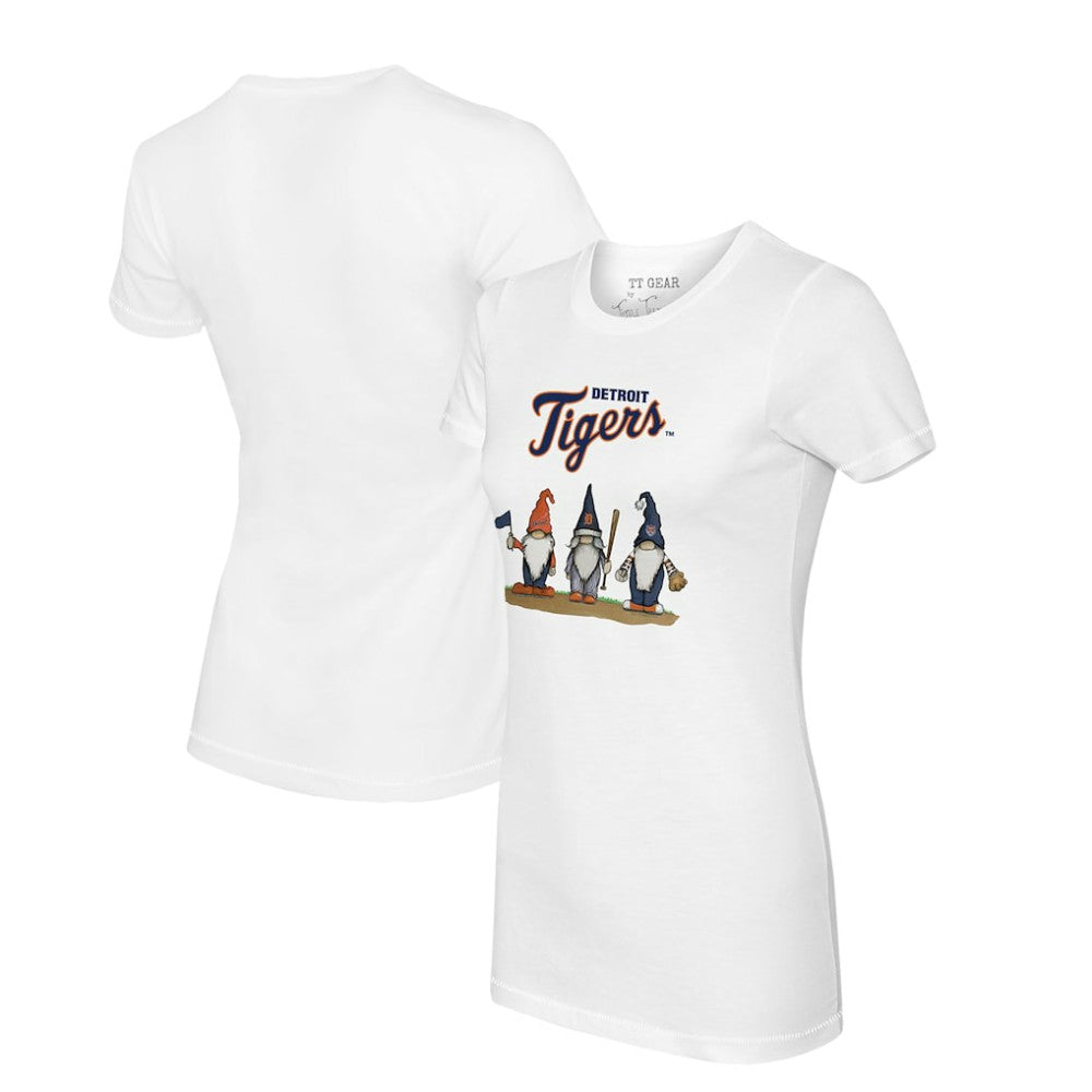Detroit Tigers Tiny Turnip Women's Gnomes T-Shirt White