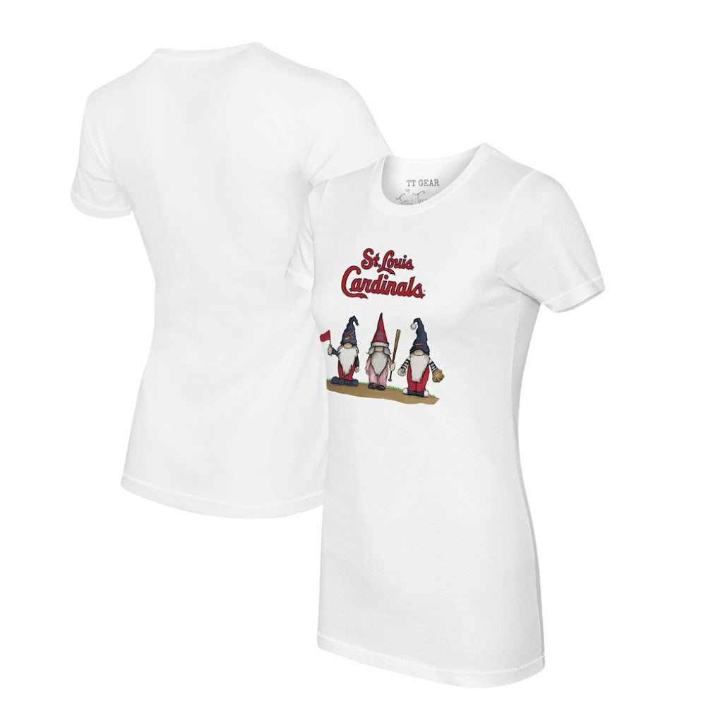 St. Louis Cardinals Tiny Turnip Women's Gnomes T-Shirt White