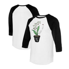 Chicago White Sox Tiny Turnip Unisex Lilies & Ladybugs 3/4-Sleeve Raglan T-Shirt White/Black