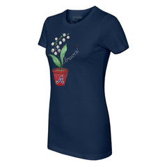 Atlanta Braves Tiny Turnip Women's Lilies & Ladybugs T-Shirt Navy