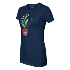 Washington Nationals Tiny Turnip Women's Lilies & Ladybugs T-Shirt Navy