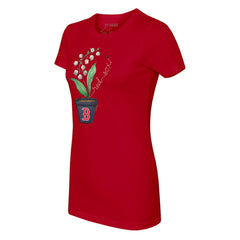 Boston Red Sox Tiny Turnip Women's Lilies & Ladybugs T-Shirt Red