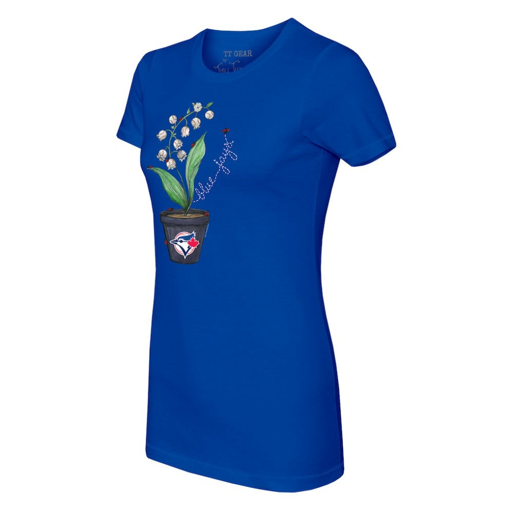 Toronto Blue Jays Tiny Turnip Women's Lilies & Ladybugs T-Shirt Royal