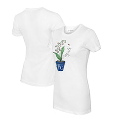 Kansas City Royals Tiny Turnip Women's Lilies & Ladybugs T-Shirt White
