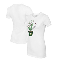 Athletics Tiny Turnip Women's Lilies & Ladybugs T-Shirt White